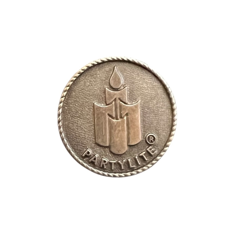 PartyLite Gold Emblem Pin Vintage